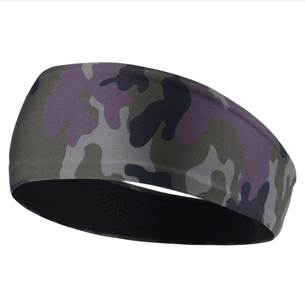 Camo Headband Stretch Sports Yoga Gym Hair Band Wrap Sweatband for Women Men US